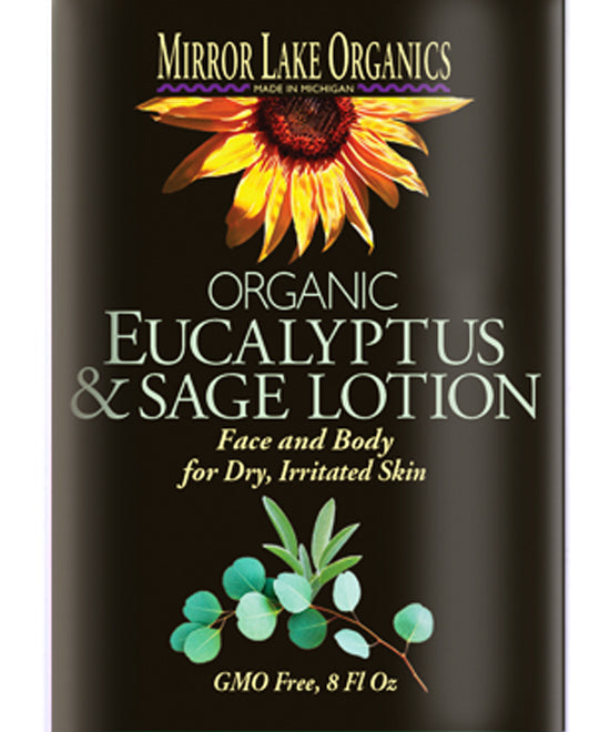 Eucalyptus and Sage Organic Face and Body Lotion 8 oz