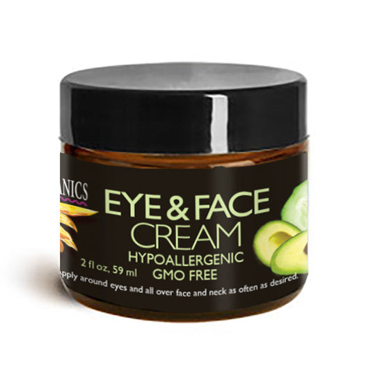 Organic Eye & Face Cream 2 oz glass jar