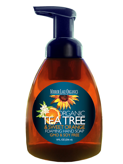 Tea Tree Sweet Orange Organic Foaming Hand Soap 8 oz